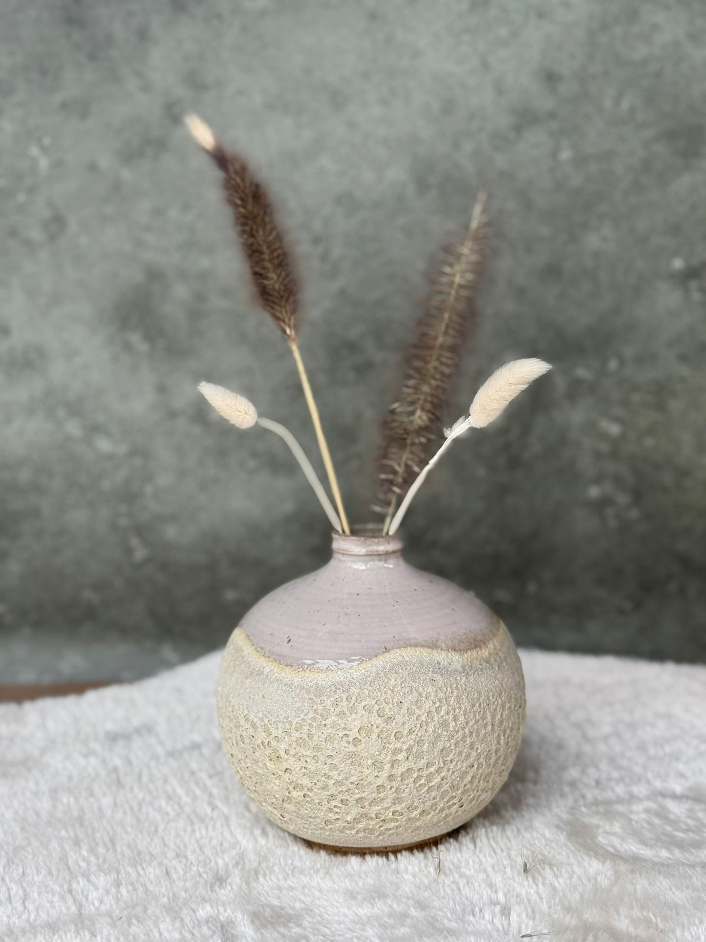 Bolle magma vaas met roze golf