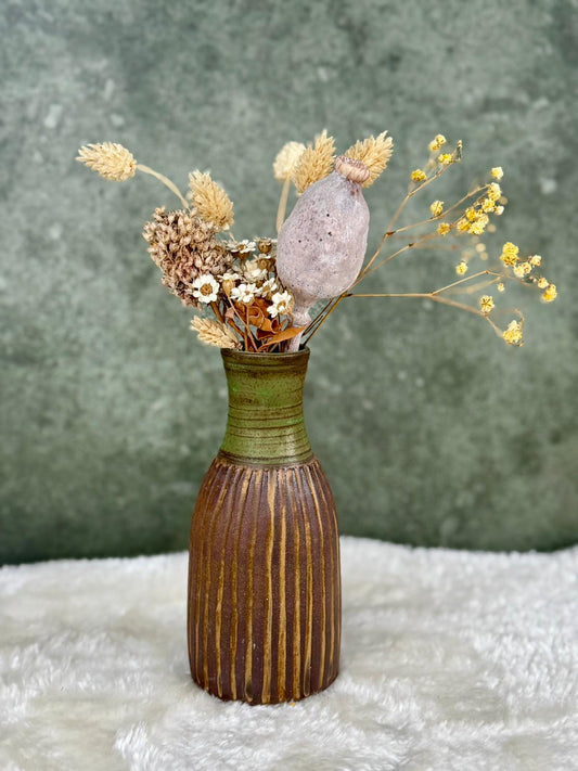 Streepjesvaas met groene hals