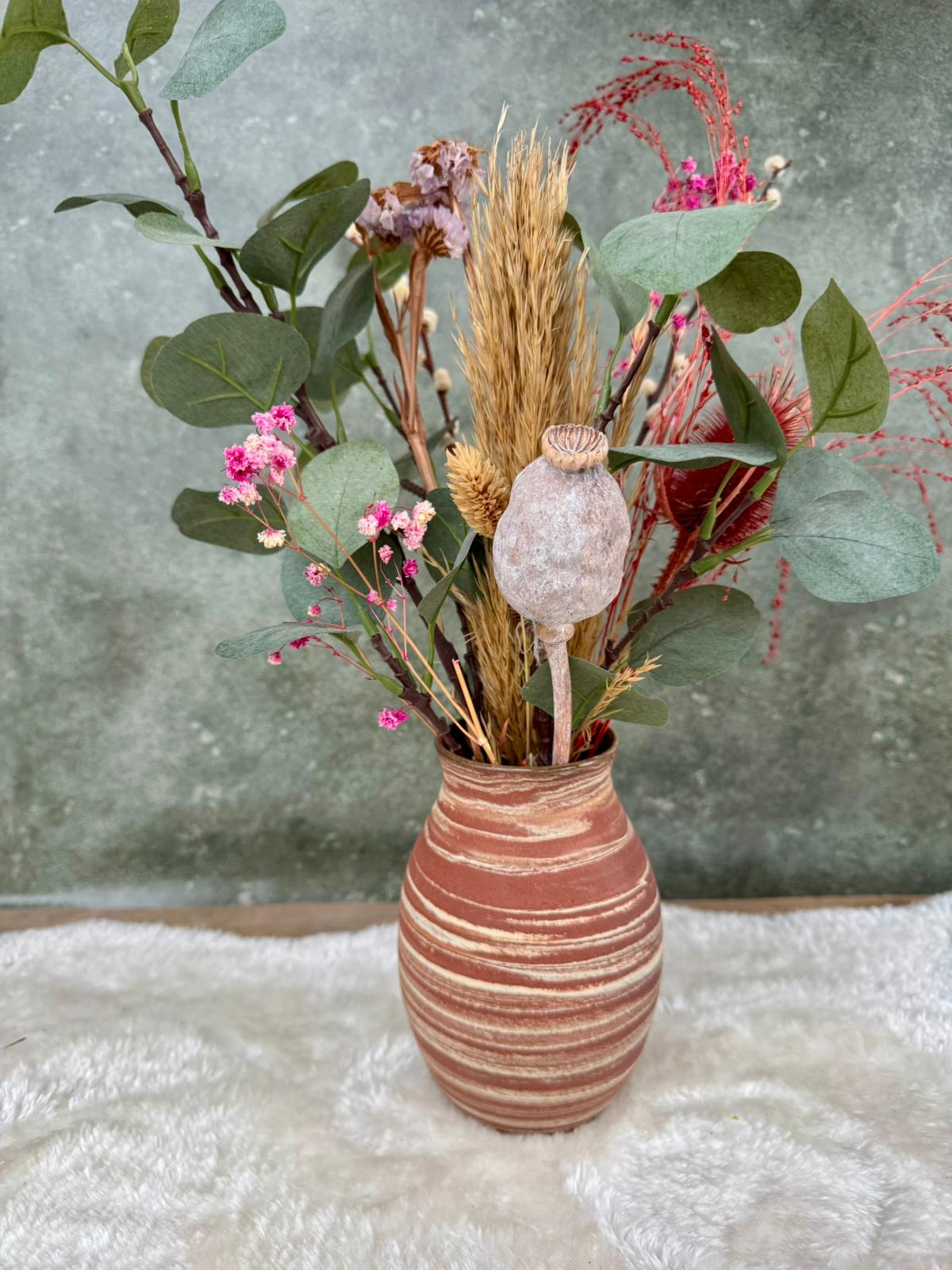 Gemarmerde licht bolle vaas