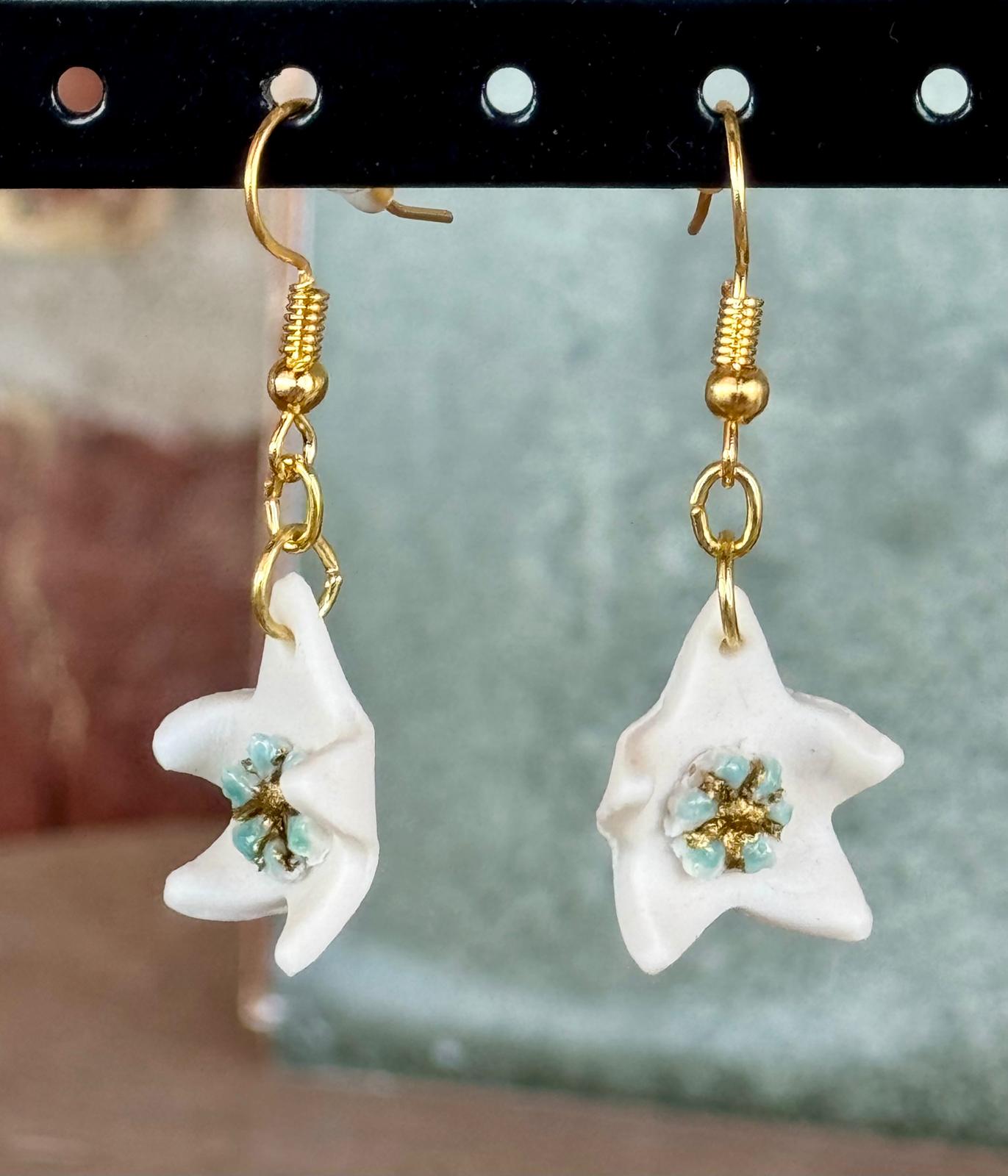 Oorring porselein ster