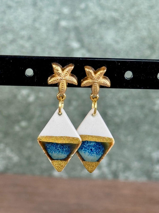 Oorring porselein ruit