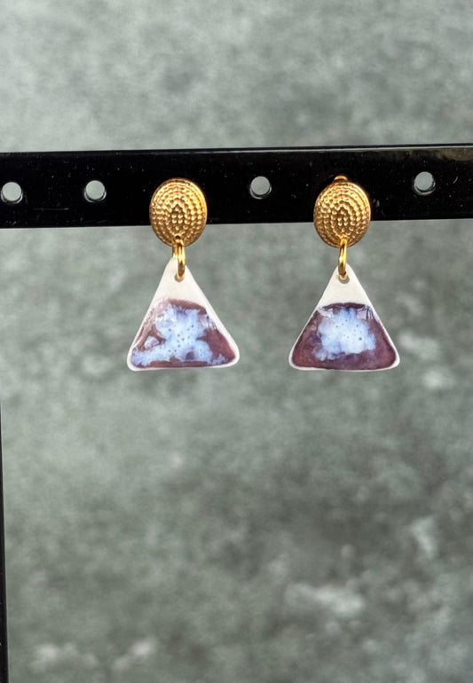 Oorring porselein driehoekje