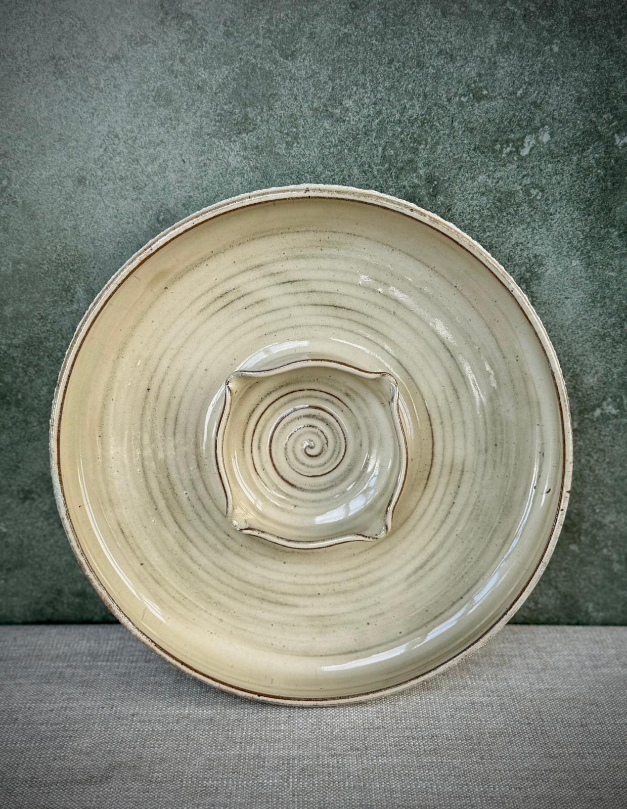 tapasschaal warm ecru