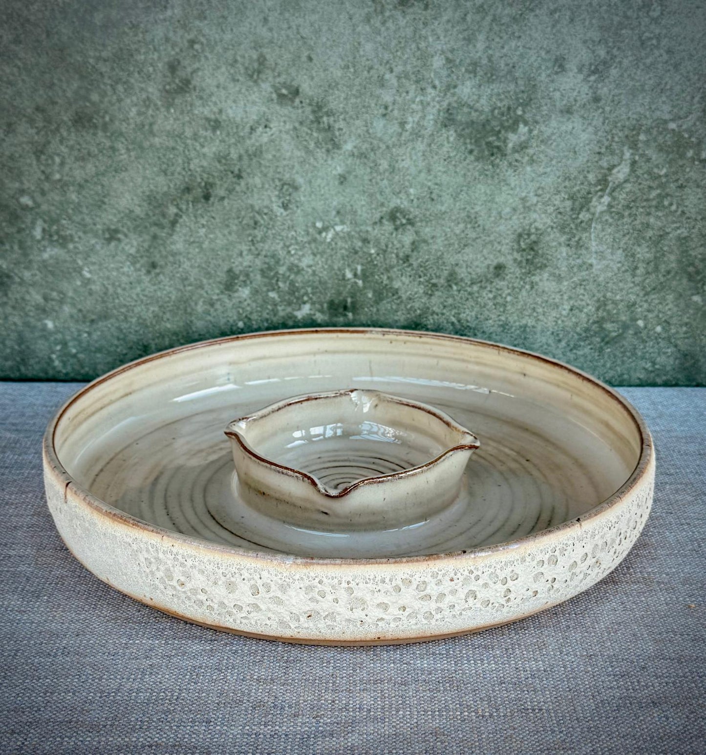 tapasschaal warm ecru