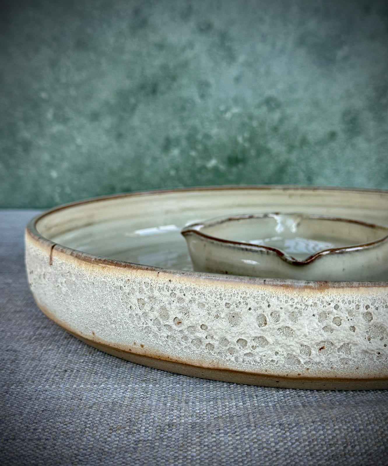 tapasschaal warm ecru