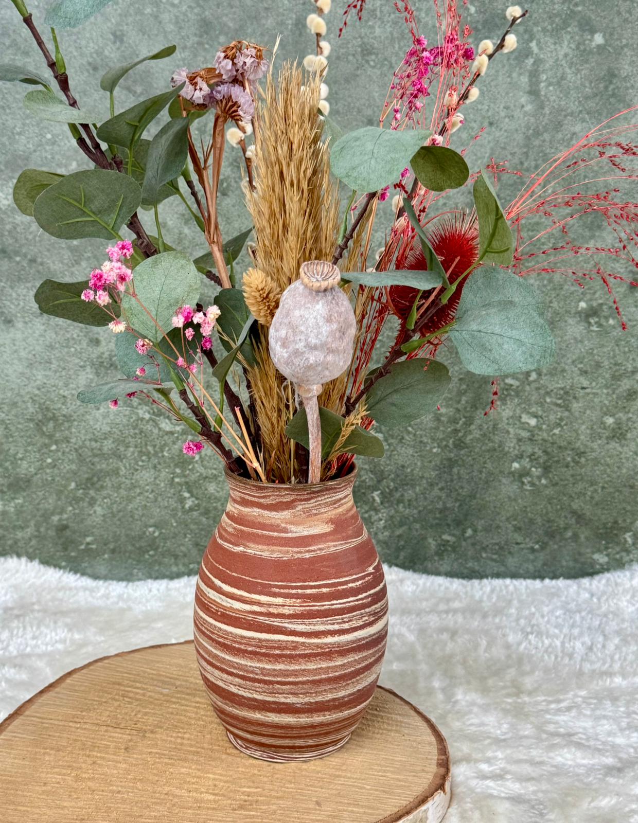 Gemarmerde licht bolle vaas