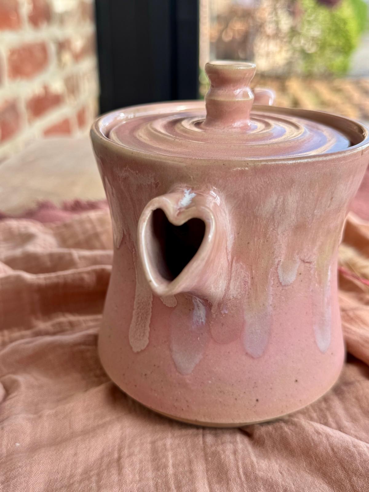 Theepot roze romantiek