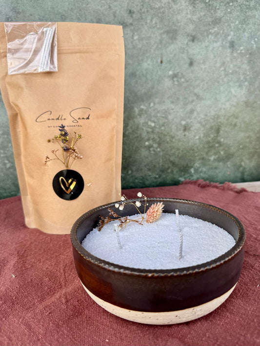 kaars in mat antraciet